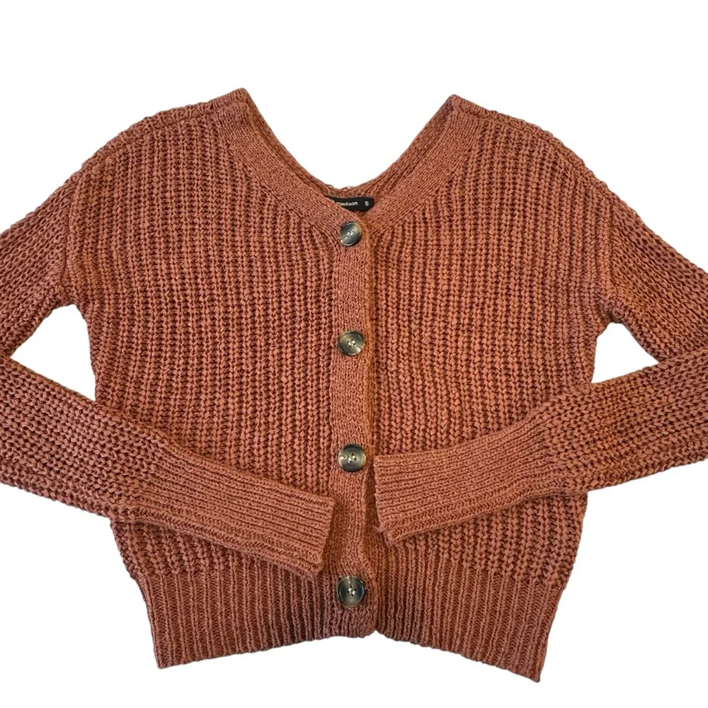 Moon & Madison Thick‎ Chunky Knit Fall Cardigan Sweater, S - Picture 5 of 11